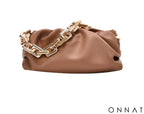 Chain Leather Pouch Womens Handbag Jewelry