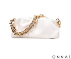 Chain Leather Pouch Womens Handbag Jewelry