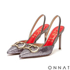 2025 spring and summer new high heels luxury brand ladies shoes sexy girls party sandals Khaki / 36