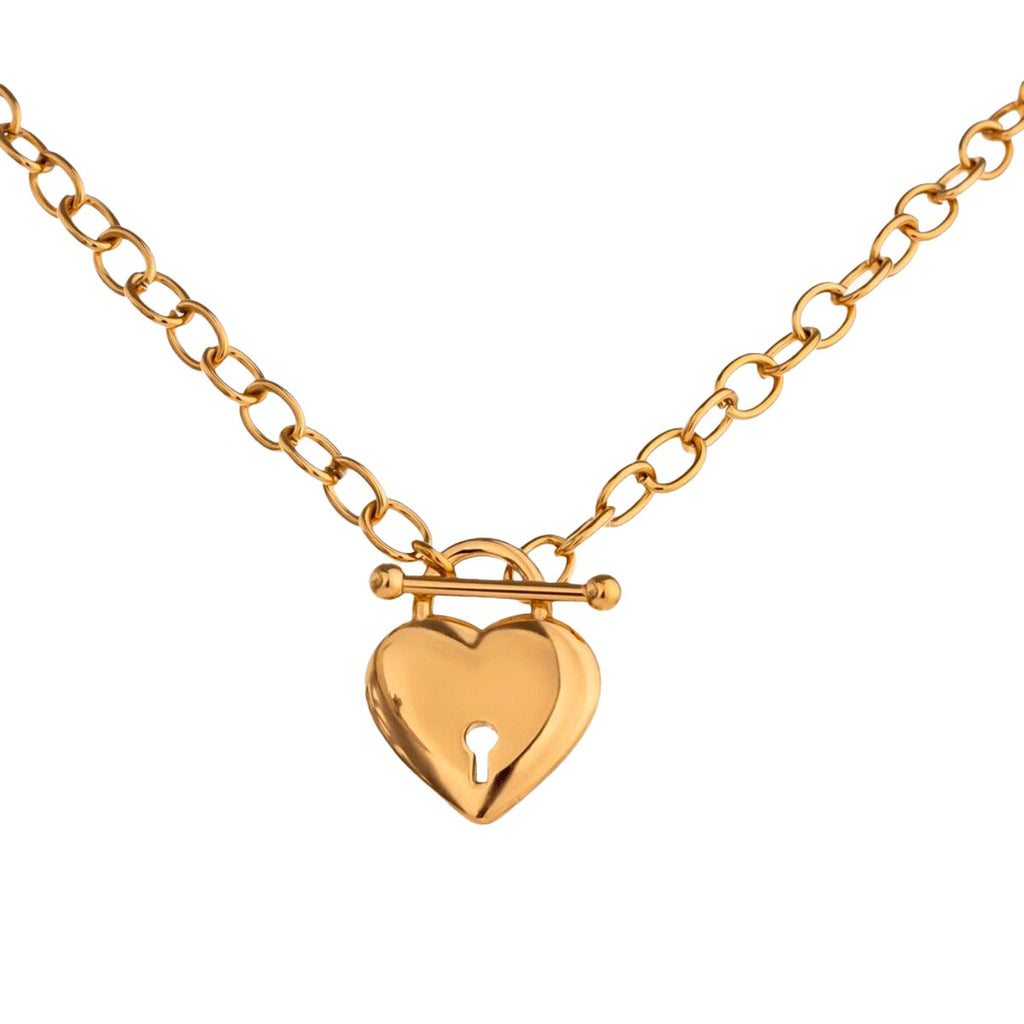 Colar Verona Coração Folheado em Ouro 18k