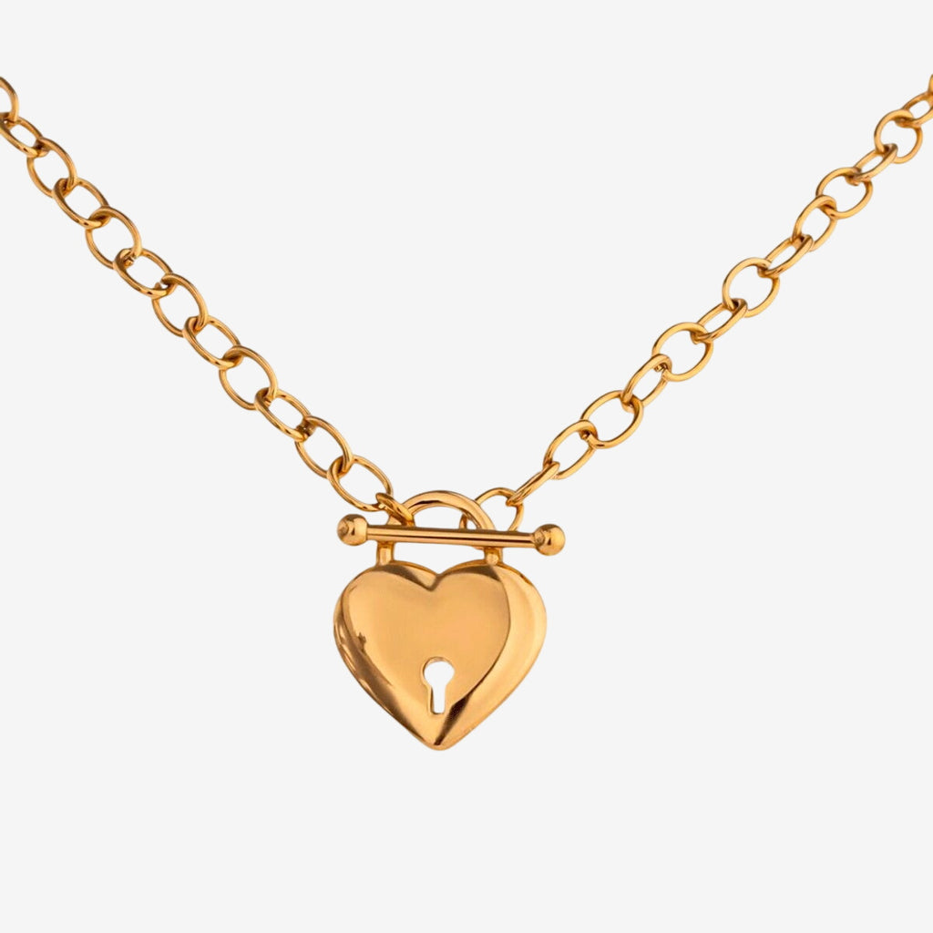 Colar Verona Coração Folheado em Ouro 18k