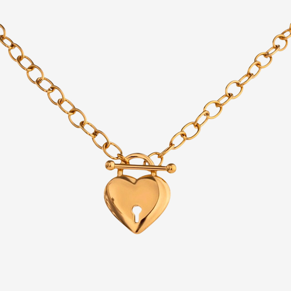Colar Verona Coração Folheado em Ouro 18k