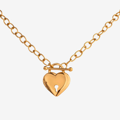 Colar Verona Coração Folheado em Ouro 18k