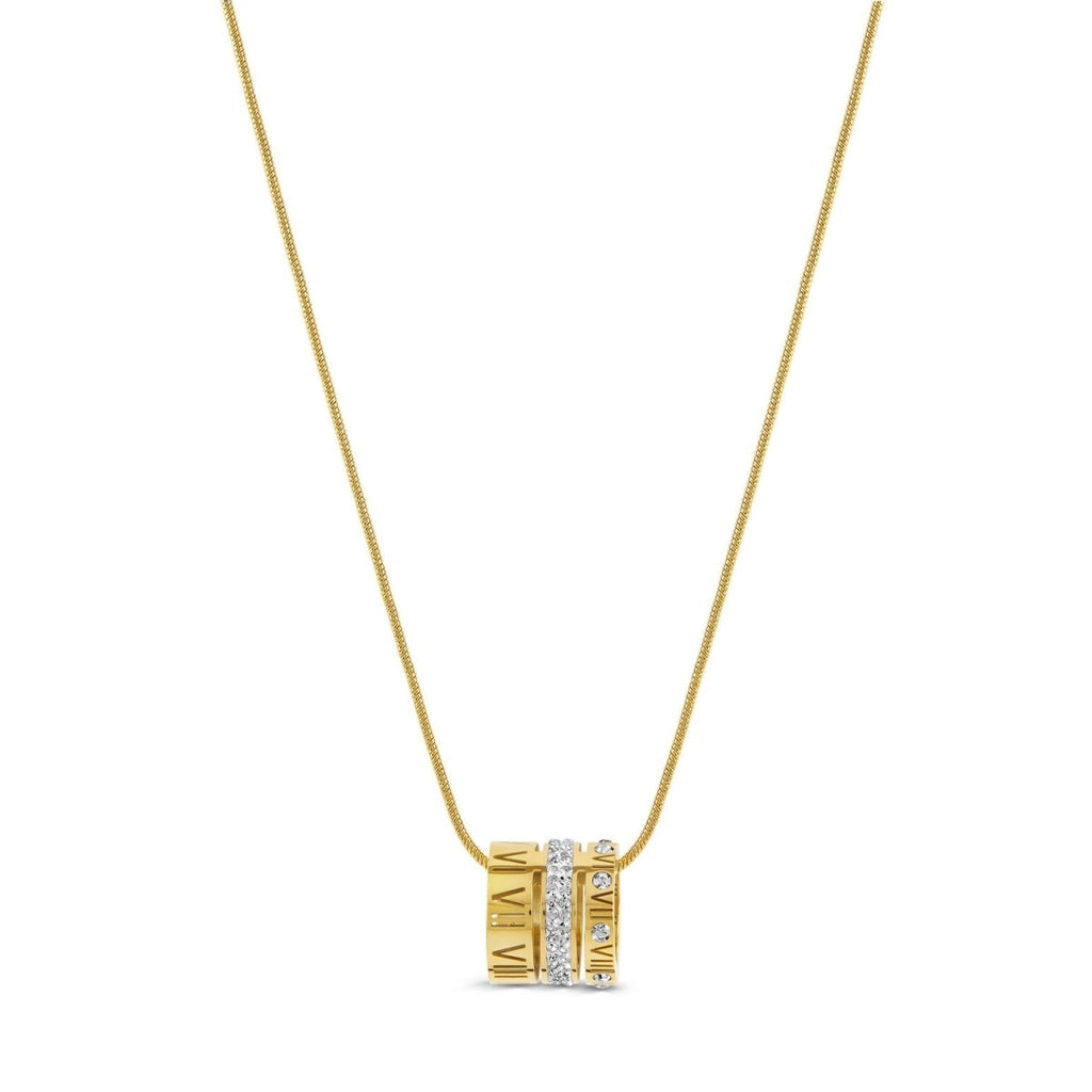 Colar Atenas Aro Triplo Romano Banhado em Ouro 18k