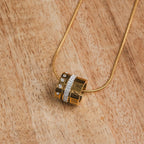 Colar Atenas Aro Triplo Romano Banhado em Ouro 18k