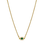 Colar Estoril Esmeralda Banhado em Ouro 18K