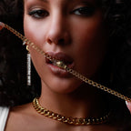 Colar Medusa Choker Banhado em Ouro 18K