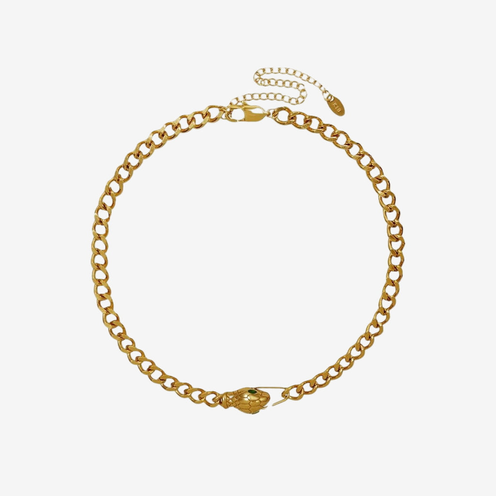 Colar Medusa Choker Banhado em Ouro 18K