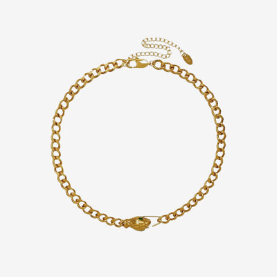 Colar Medusa Choker Banhado em Ouro 18K