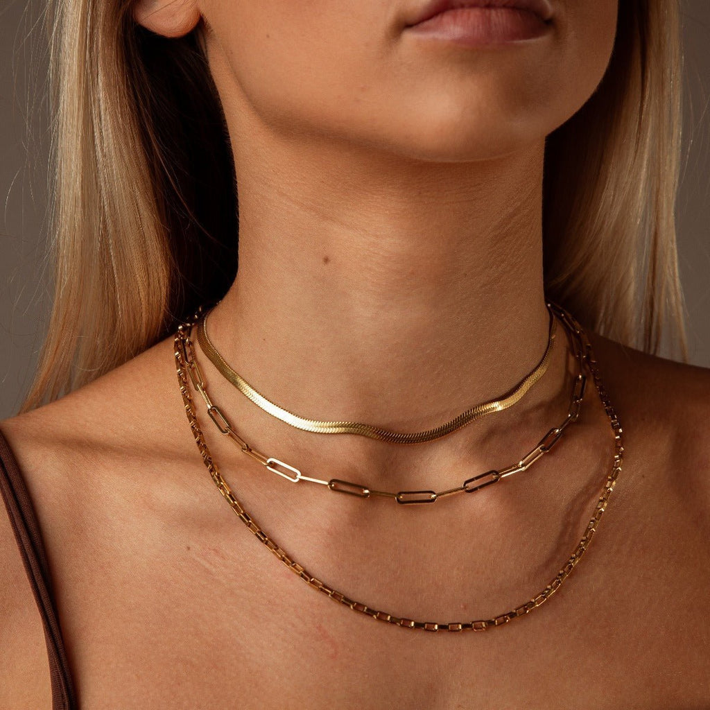 Colar Selena Elos Corrente Banhado em Ouro 18K