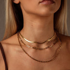 Colar Selena Elos Corrente Banhado em Ouro 18K
