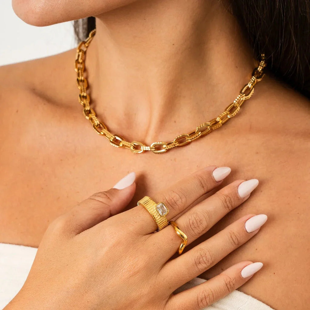 Colar Ibiza Elos Chunky Banhado em Ouro 18k