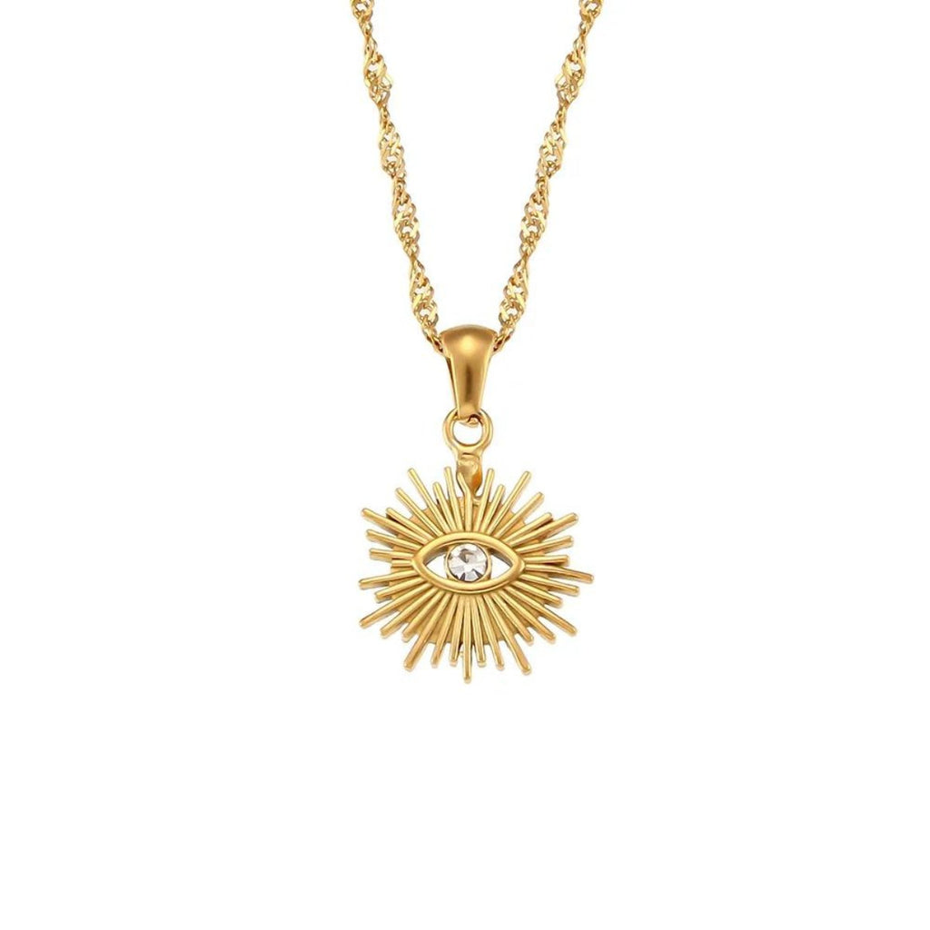 Colar Olímpia Eye Banhado em Ouro 18K