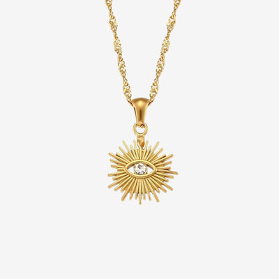 Colar Olímpia Eye Banhado em Ouro 18K