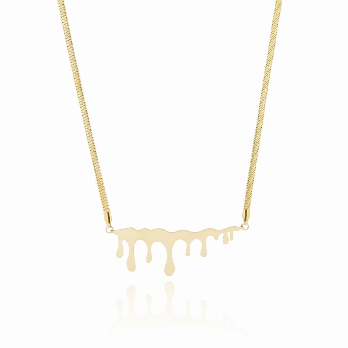 Colar Provença Favo de Mel Minimalista Banhado em Ouro 18K