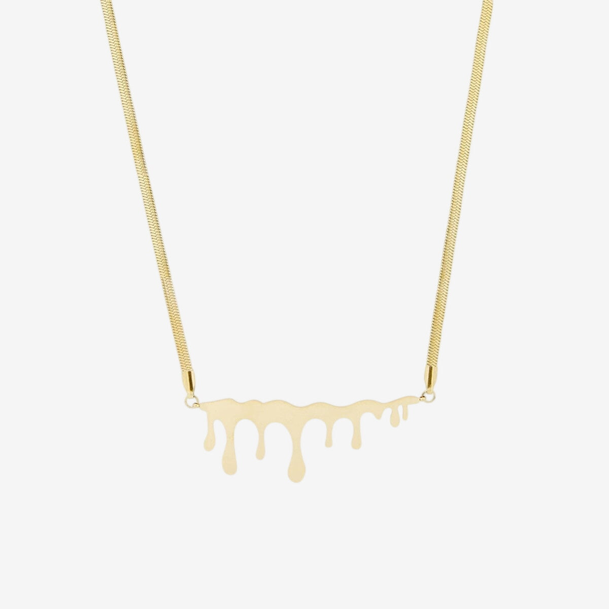 Colar Provença Favo de Mel Minimalista Banhado em Ouro 18K