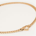 Colar Ravena Gargantilha Coração Minimalista Banhado em Ouro 18K