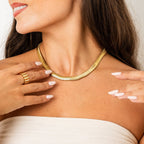 Colar Gaia Gargantilha Malha Banhado em Ouro 18k