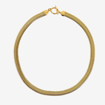 Colar Gaia Gargantilha Malha Banhado em Ouro 18k