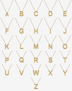Colar Letra Inicial Bold Banhado em Ouro 18K