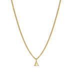 Colar Letra Inicial Chain Banhado em Ouro 18K