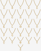 Colar Letra Inicial Chain Banhado em Ouro 18K