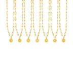 Colar Letra Inicial Clip Chain Banhado em Ouro 18K