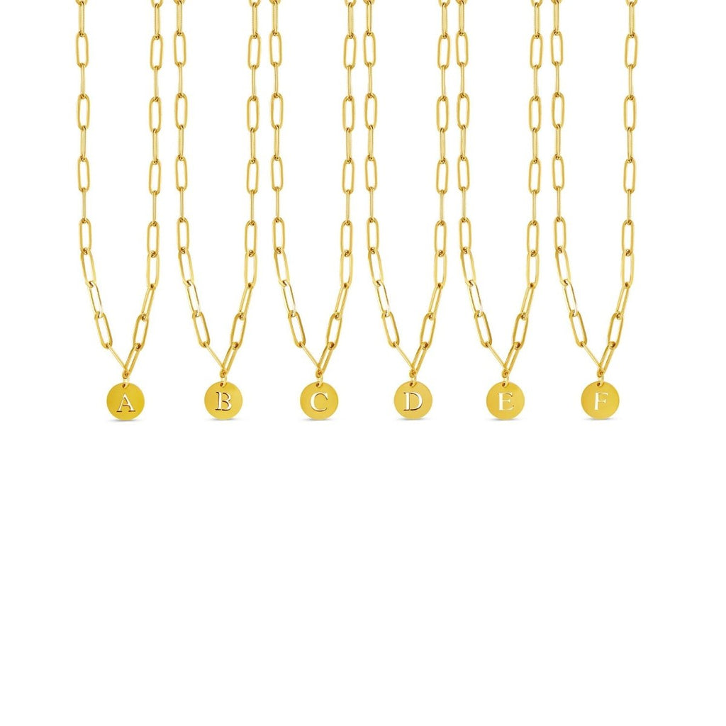 Colar Letra Inicial Clip Chain Banhado em Ouro 18K