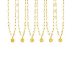 Colar Letra Inicial Clip Chain Banhado em Ouro 18K