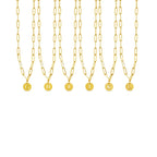 Colar Letra Inicial Clip Chain Banhado em Ouro 18K