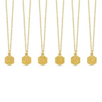 Colar Letra Inicial Hex Banhado em Ouro 18K