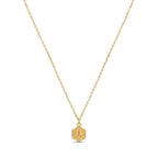 Colar Letra Inicial Hex Banhado em Ouro 18K