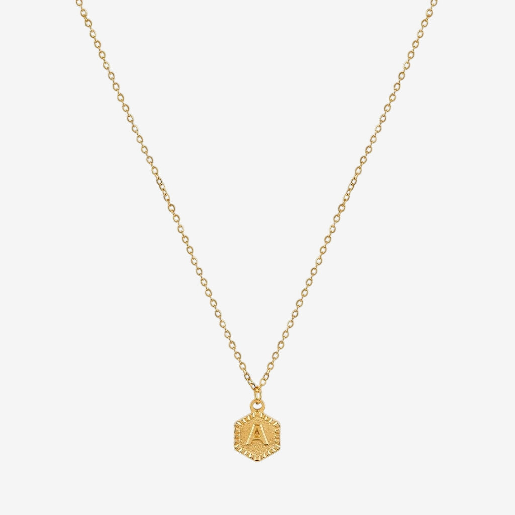 Colar Monograma Hex Banhado em Ouro 18K