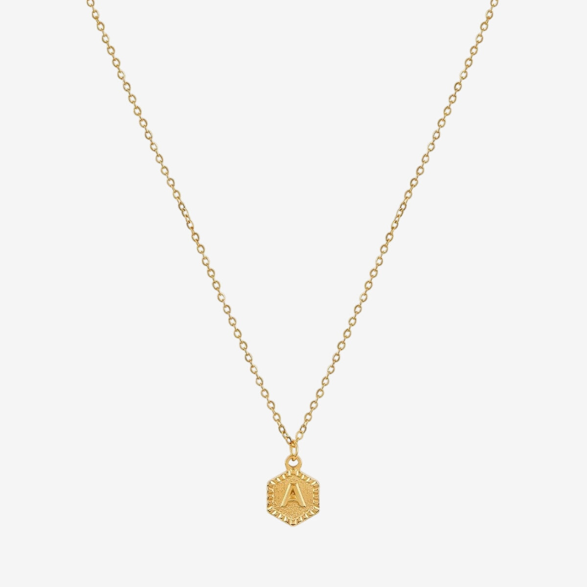 Colar Monograma Hex Banhado em Ouro 18K