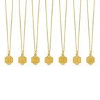 Colar Letra Inicial Hex Banhado em Ouro 18K