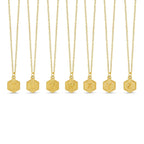 Colar Letra Inicial Hex Banhado em Ouro 18K