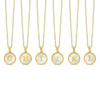 Colar Letra Inicial Marble Banhado em Ouro 18K