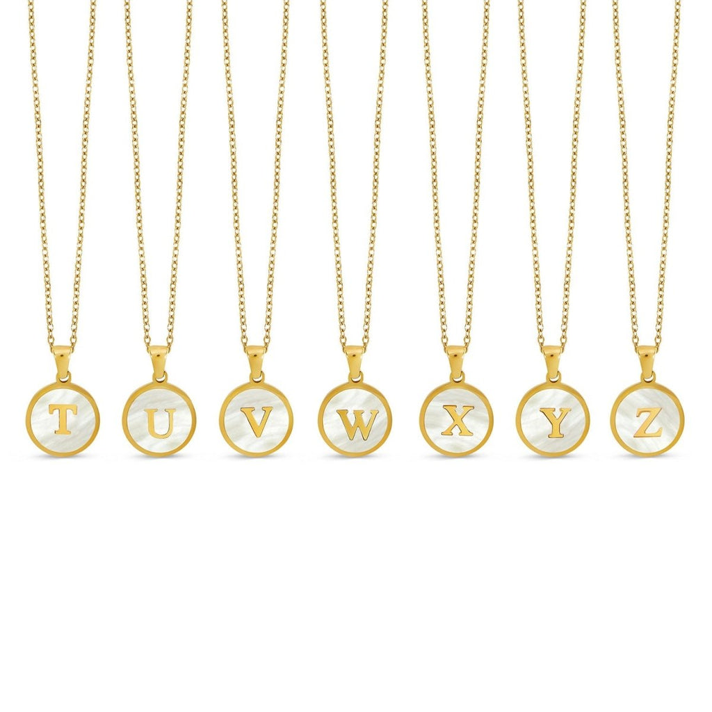 Colar Letra Inicial Marble Banhado em Ouro 18K