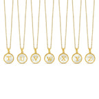 Colar Letra Inicial Marble Banhado em Ouro 18K