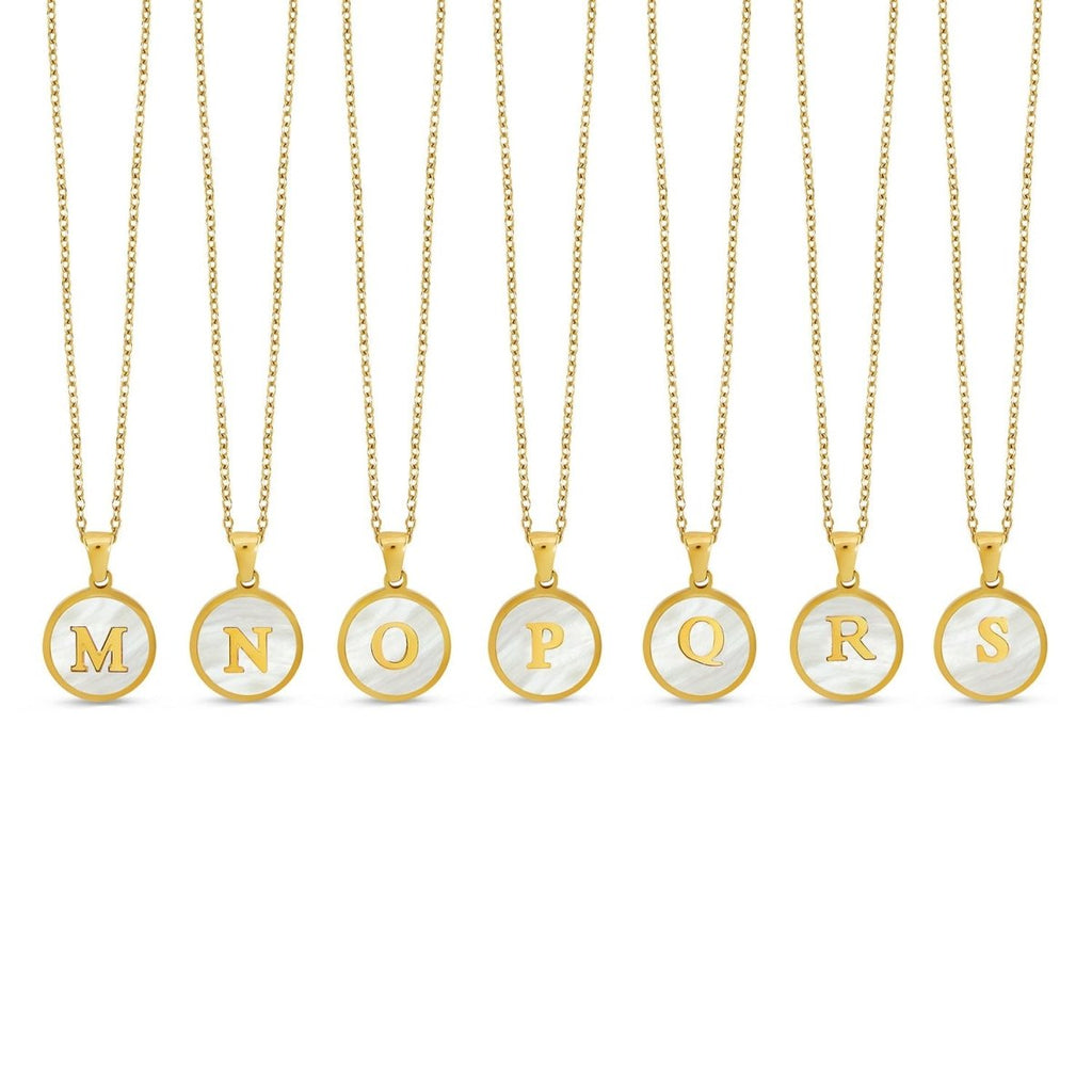 Colar Letra Inicial Marble Banhado em Ouro 18K
