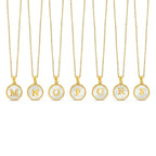 Colar Letra Inicial Marble Banhado em Ouro 18K
