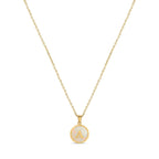 Colar Letra Inicial Marble Banhado em Ouro 18K