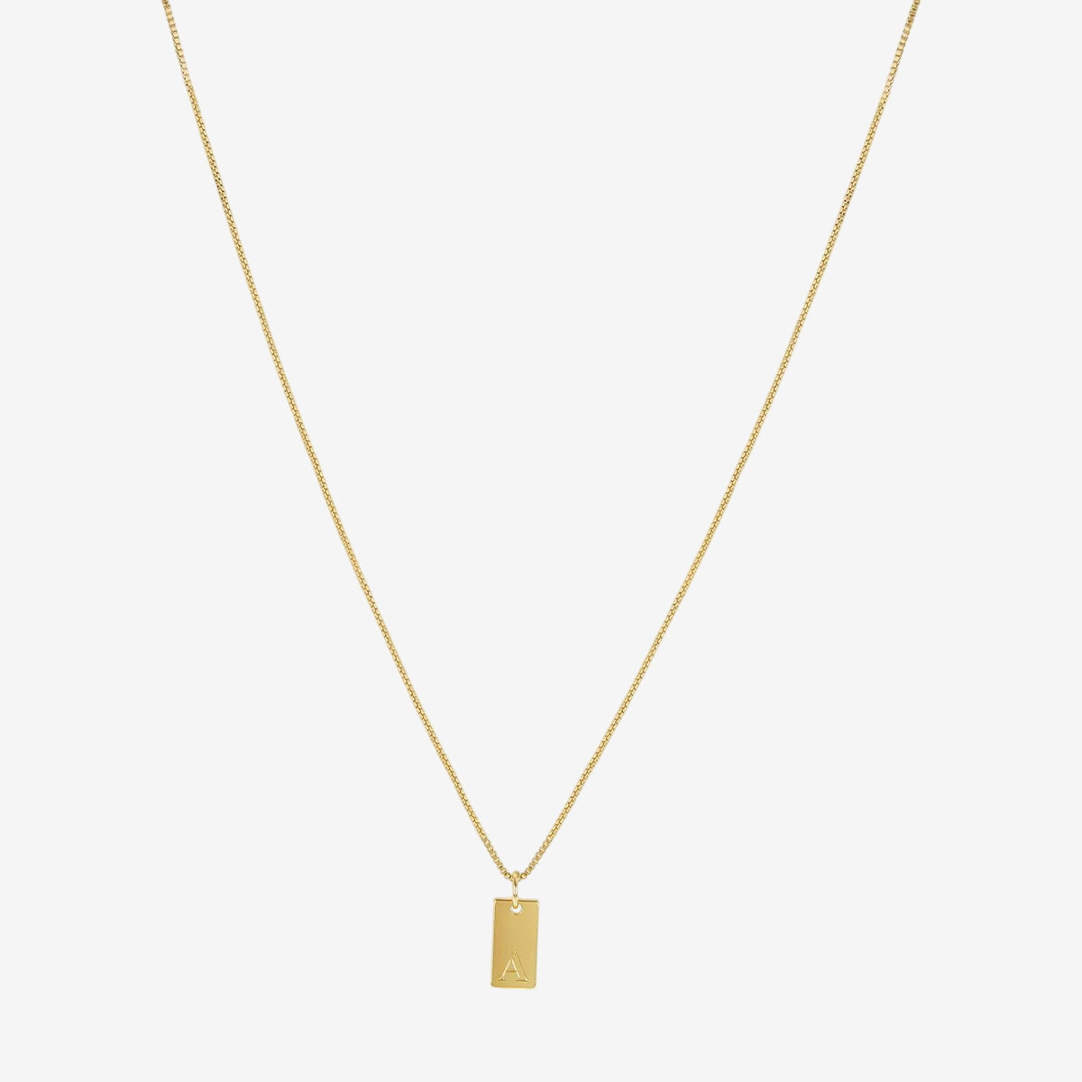 Colar Monograma Minimal Banhado em Ouro 18K