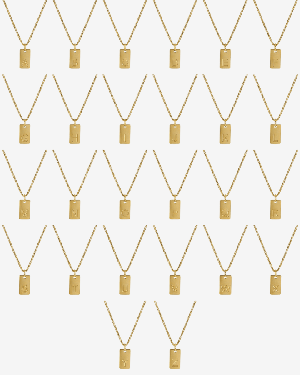 Colar Letra Inicial Minimal Banhado em Ouro 18K