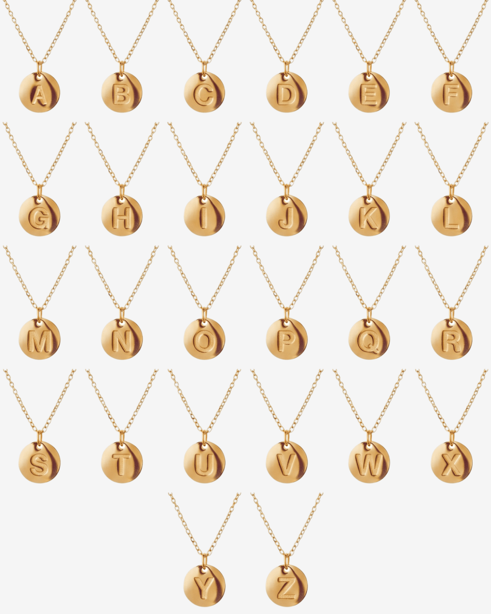 Colar Letra Inicial Minimalista Banhado em Ouro 18k