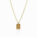 Colar Letra Inicial Modern Banhado em Ouro 18K