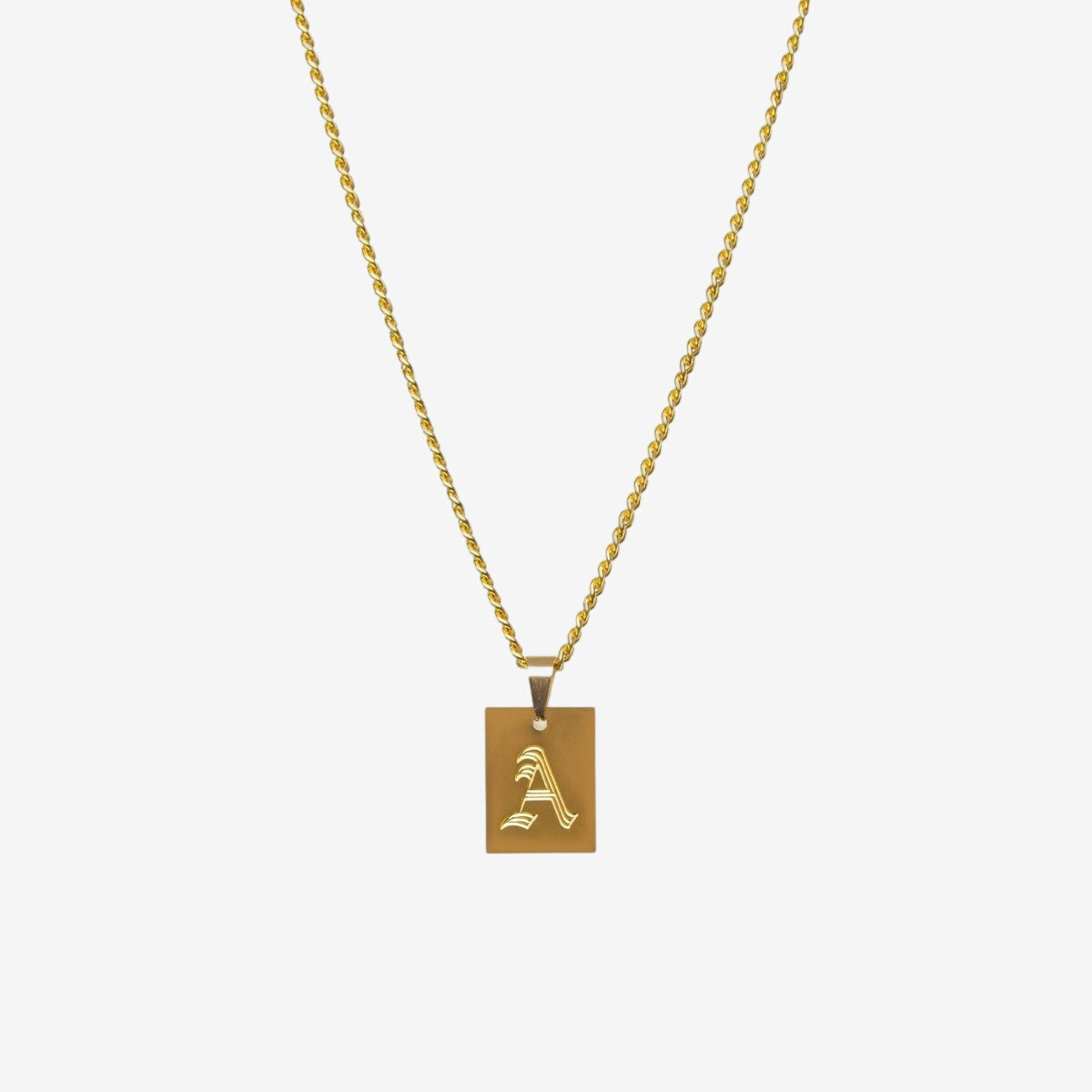 Colar Monograma Modern Banhado em Ouro 18K