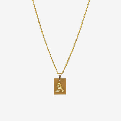 Colar Monograma Modern Banhado em Ouro 18K