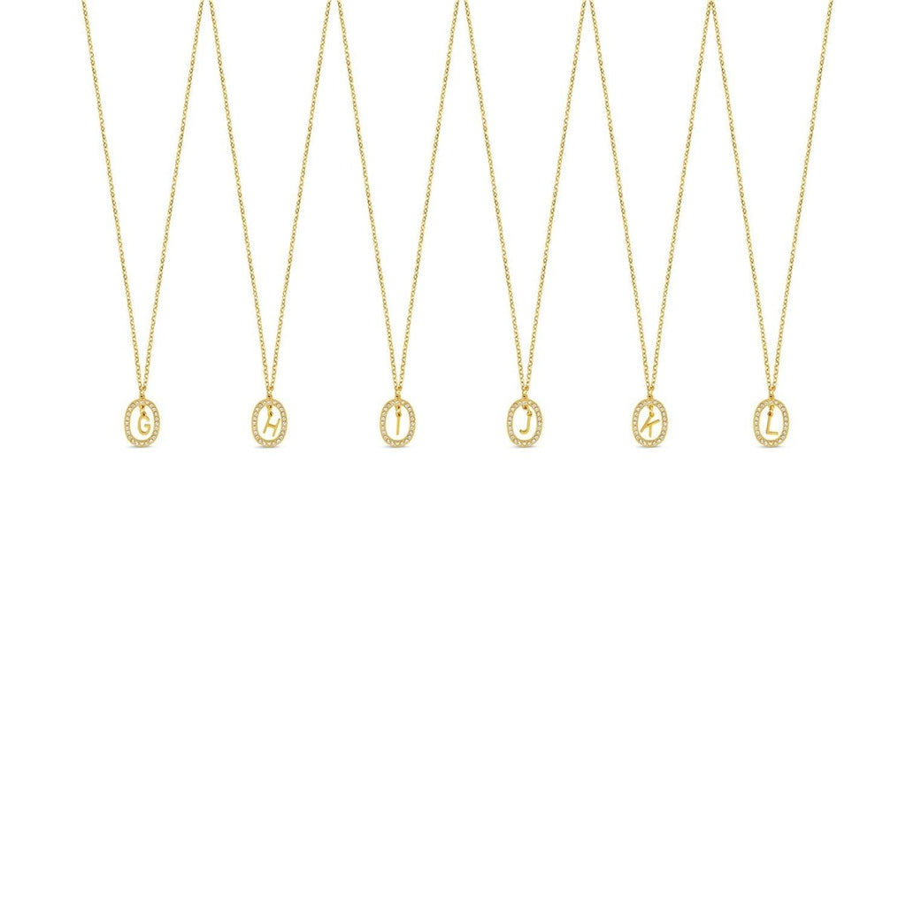 Colar Letra Inicial Prism Banhado em Ouro 18K