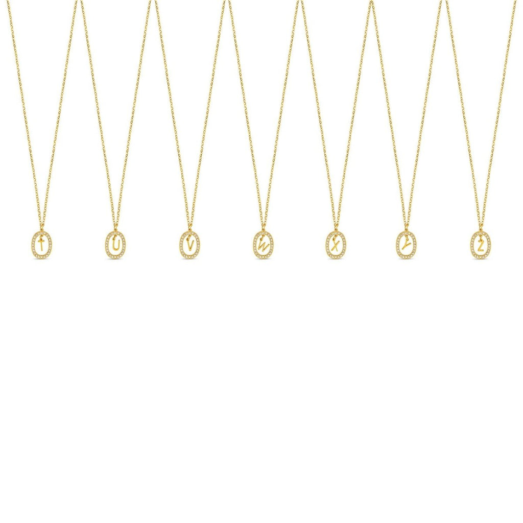 Colar Letra Inicial Prism Banhado em Ouro 18K